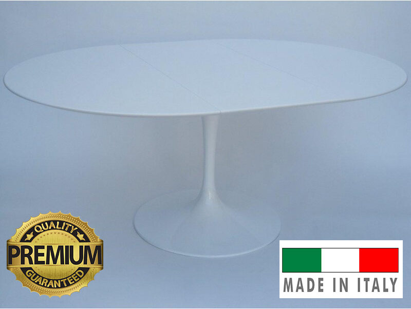Table tulipe extensible marbre